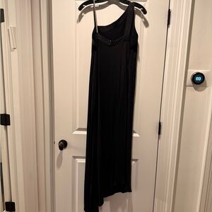 Peserico Black One-Shoulder Gown